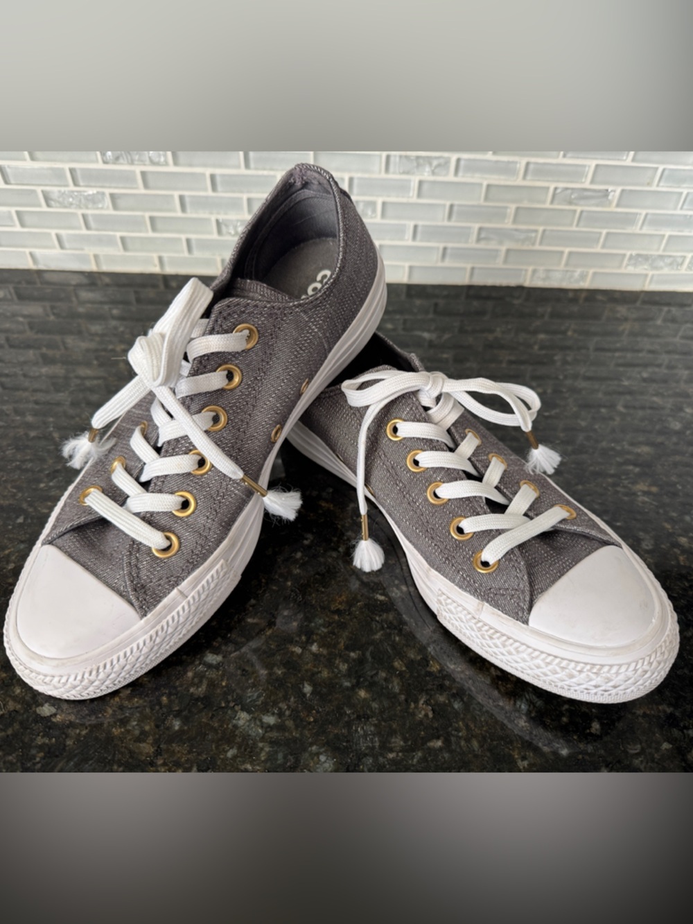 Converse All Stars Charcoal Gray Low-Top Canvas Women’s Shoes